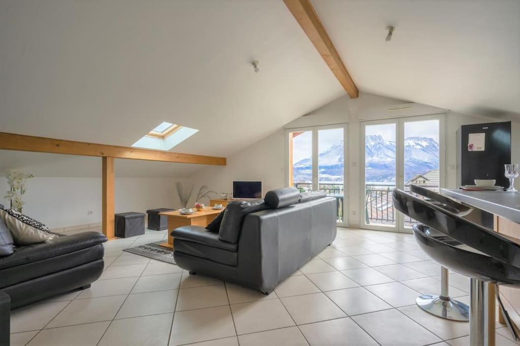 Cabana & Panorama Lac Annecy -Parking & Terrasse ซิวริเย ภายนอก รูปภาพ